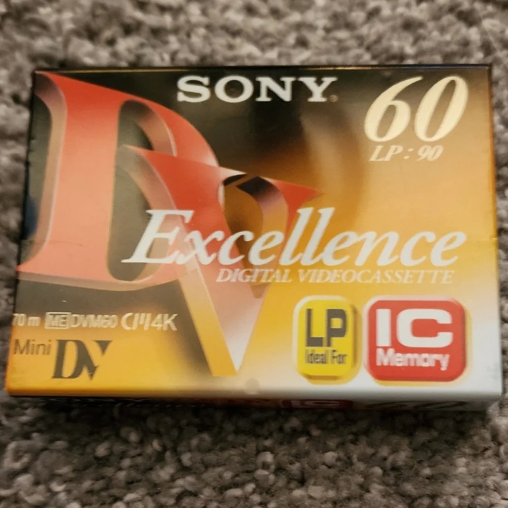 Sony Excellence mini DVC, lot of 2, NEW & SEALED 60 minutes 1 with IC best made!